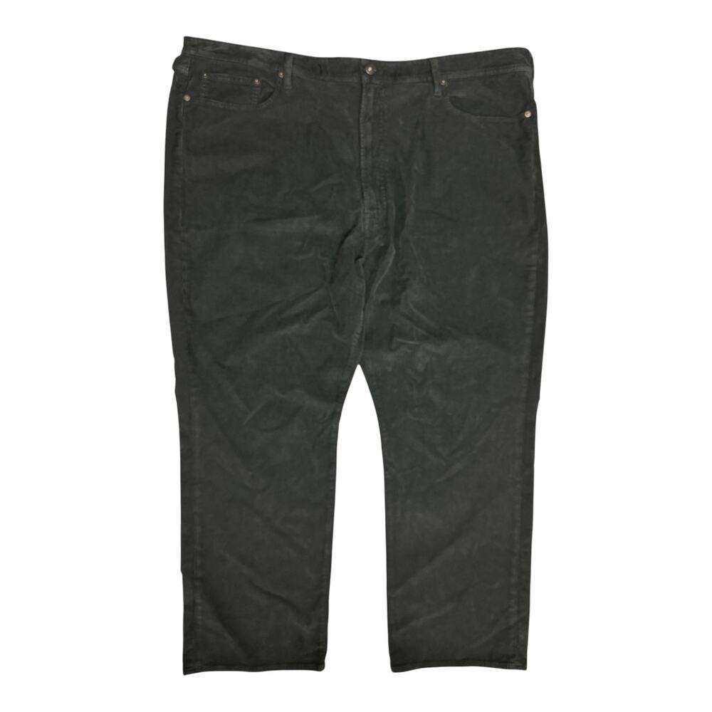 Cremieux Corbin Corduroy Pants 44x34 Charcoal Gray Straight Fit Stretch Casual